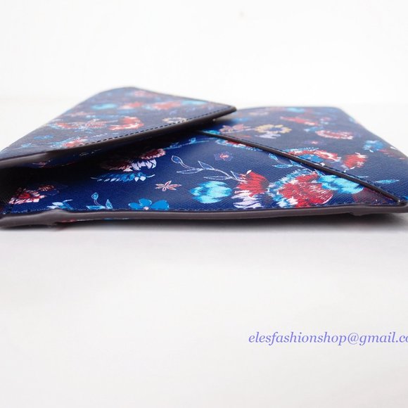 NWT Rebecca Minkoff Christy Flora Leo Leather Clutch - Picture 7 of 12